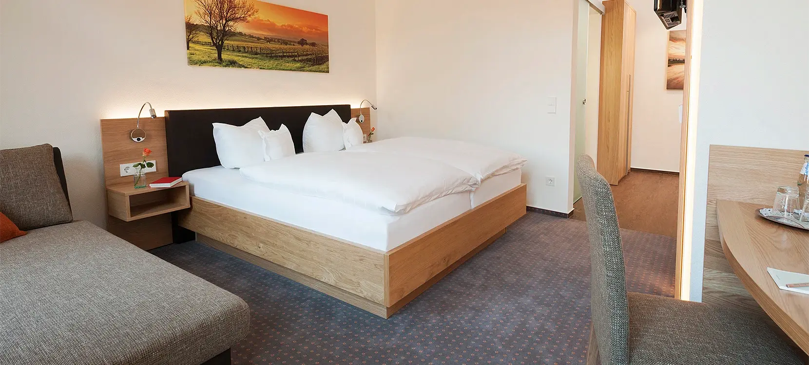 Moderne Hotelzimmer im Landhotel Behre